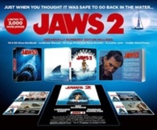 Jaws 2 Collector&#39;s Edition Steelbook [4K Ultra HD] [1978] [Blu-ray] [2023] [Region Free]