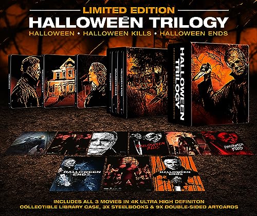 Halloween Trilogy [Limited Edition Steelbook Library Case] [4K Ultra HD] [2018 - 2022] [Blu-ray] [Region Free]
